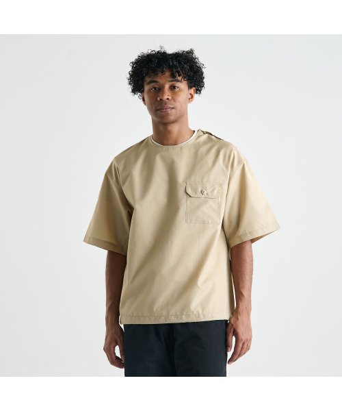 TAION(タイオン)/TAION タイオン Tシャツ ノンダウン ミリタリー ハーフ スリーブ カットソー メンズ 半袖 NON DOWN MILITARY HALF SLEEVE /クリーム