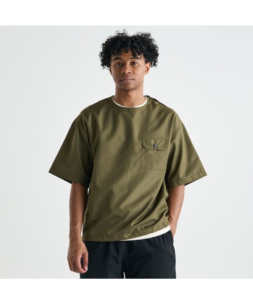 TAION(タイオン)/TAION タイオン Tシャツ ノンダウン ミリタリー ハーフ スリーブ カットソー メンズ 半袖 NON DOWN MILITARY HALF SLEEVE /オリーブ