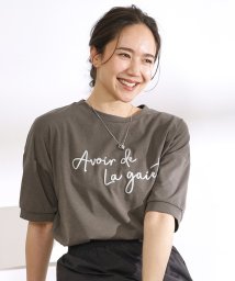 SHOO・LA・RUE　DRESKIP/リサイクル・ひんやり・洗える・UV ラメ発泡ロゴTシャツ/506092090