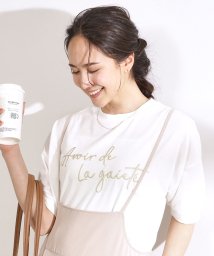 SHOO・LA・RUE　DRESKIP/リサイクル・ひんやり・洗える・UV ラメ発泡ロゴTシャツ/506092090