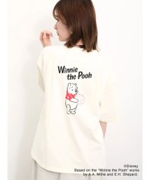 Samansa Mos2 blue(サマンサモスモス ブルー)/【Disney】くまのプーさん/ロゴ×アートTシャツ/キナリ