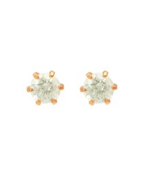 JEWELRY SELECTION/K18PG　天然ダイヤモンド0.2ct　スタッドピアス/506092328