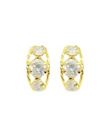 JEWELRY SELECTION/限定数☆おすすめ!高級K18 天然ダイヤモンド0.3ct 耳元をエレガントに演出するローブピアス【K18YG イエローゴールド】/506092337