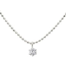 JEWELRY SELECTION/Hカラークラス天然ダイヤモンド　0.1ct　6本爪　ネックレス/506092338