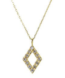 JEWELRY SELECTION/K18ゴールド 天然ダイヤモンド 計0.1ct デザイン ネックレス 【K18YG イエローゴールド】/506092415