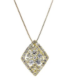 JEWELRY SELECTION/K18ゴールド 天然ダイヤモンド 計0.5ct 41石デザイン ネックレス 鑑別書付 【K18YG イエローゴールド】/506092439