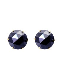 JEWELRY SELECTION/K18YG ブラックダイヤモンド 計2ct ローズカット 6本爪ピアス/506092463