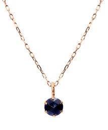 JEWELRY SELECTION/K18PG ブラックダイヤモンド 0.1ct ローズカット 6本爪ネックレス/506092466