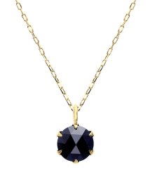 JEWELRY SELECTION/K18YG ブラックダイヤモンド 0.5ct ローズカット 6本爪ネックレス/506092475