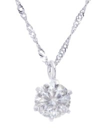 JEWELRY SELECTION/PT 天然ダイヤモンド 0.3ct 厳選 6本爪ネックレス Pt850スクリューチェーン40cm/506092516