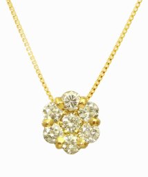 JEWELRY SELECTION/超目玉品★完全限定数！K18YG 天然ダイヤモンド 計0.8ctアップ セブンストーン ネックレス/506092518