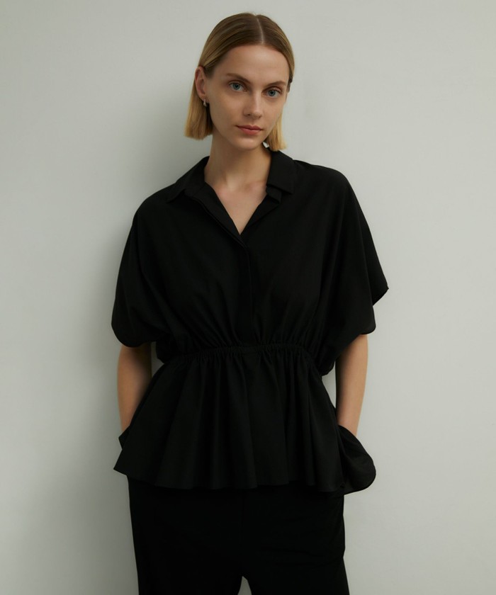 BEIGE 【Oggi 8月号掲載】LUCILLE / ペプラムブラウス BLACK 32 BEIGE 【Oggi 8月号掲載】LUCILLE / ペプラムブラウス BLACK 32