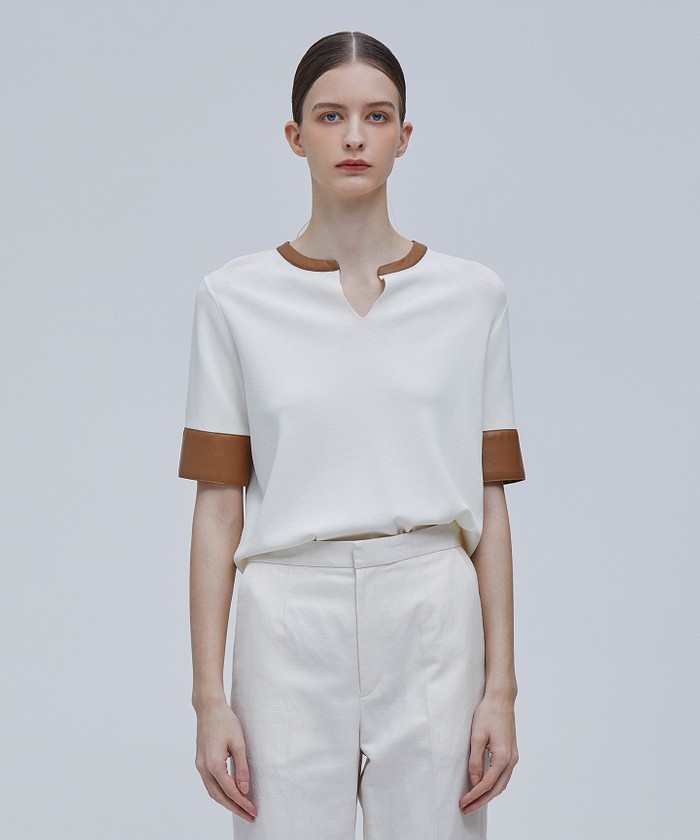 BEIGE NADIA / ブラウスニットトップス ECRUXCAMEL 4 BEIGE NADIA / ブラウスニットトップス ECRUXCAMEL 4
