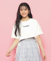 PINK-latte(ピンク　ラテ)/【2点SET】裾リボンガーリーTシャツセット[半袖]/オフホワイト（003）