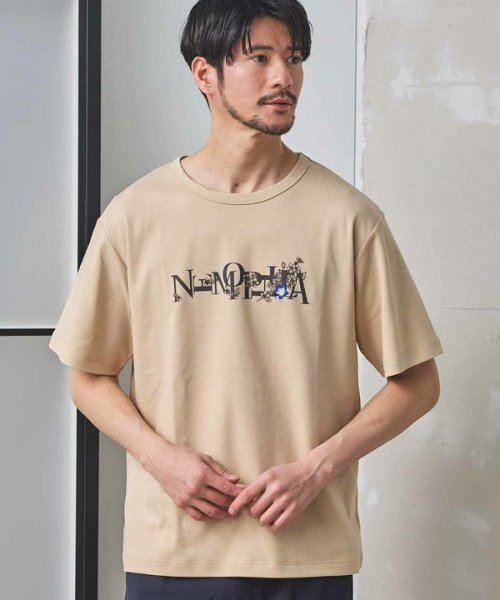 UNION STATION(ユニオンステーション)/NEMOPHILAプリントTシャツ/ベージュ