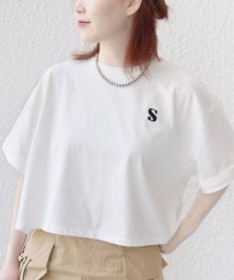 SHIPS WOMEN(シップス　ウィメン)/《予約》* ドルマン 刺繍 ワイド TEE ◆/オフホワイト