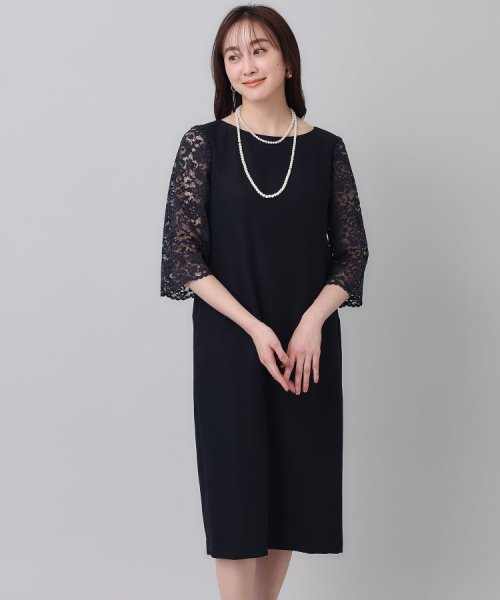 袖レースドレスワンピース 