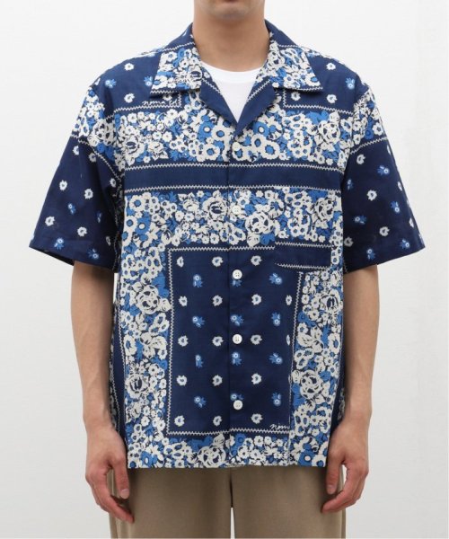 EDIFICE(エディフィス)/NOMA t.d. (ノーマティーディー) Summer Shirt Indigo bandana N37－SH03B/ネイビー