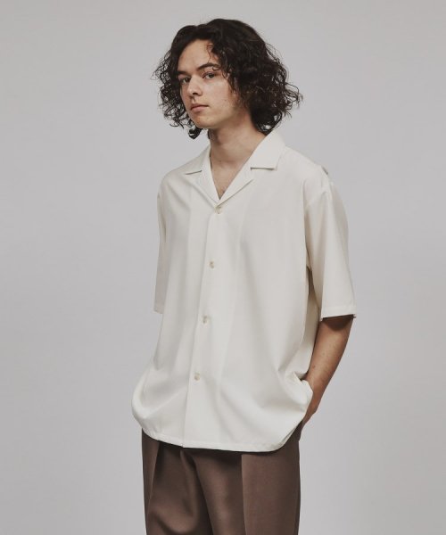 tk.TAKEO KIKUCHI(ティーケー　タケオキクチ)/サラエアリーオープンカラー2WAYシャツ/オフホワイト（003）