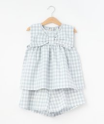 SHOO・LA・RUE(Kids) (シューラルーキッズ)/【110－140cm】ギンガムチェックセットアップ/サックスブルー（290）