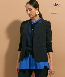 BEIGE，(ベイジ，)/【L－size】AUDREY / ノーカラージャケット/BLACK