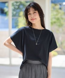 anyFAM(anyFAM)/【洗濯機可/UVケア/接触冷感】フレンチスリーブロゴ・カラーTシャツ/ブラック