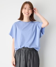 anyFAM(anyFAM)/【洗濯機可/UVケア/接触冷感】フレンチスリーブロゴ・カラーTシャツ/ブルー