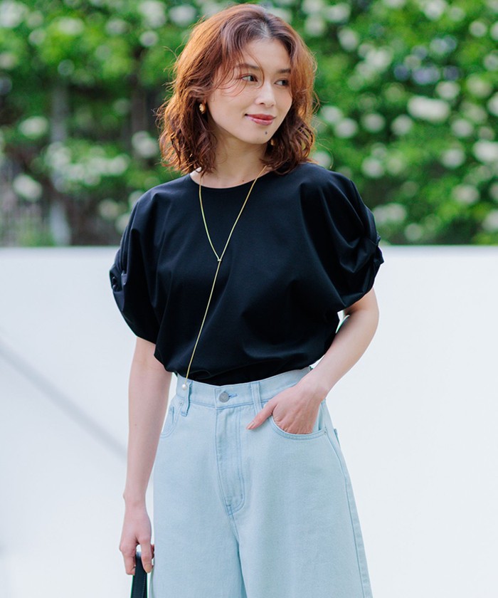 GLOW8月号掲載/洗える】スムースデザイン ツイスト カットソー