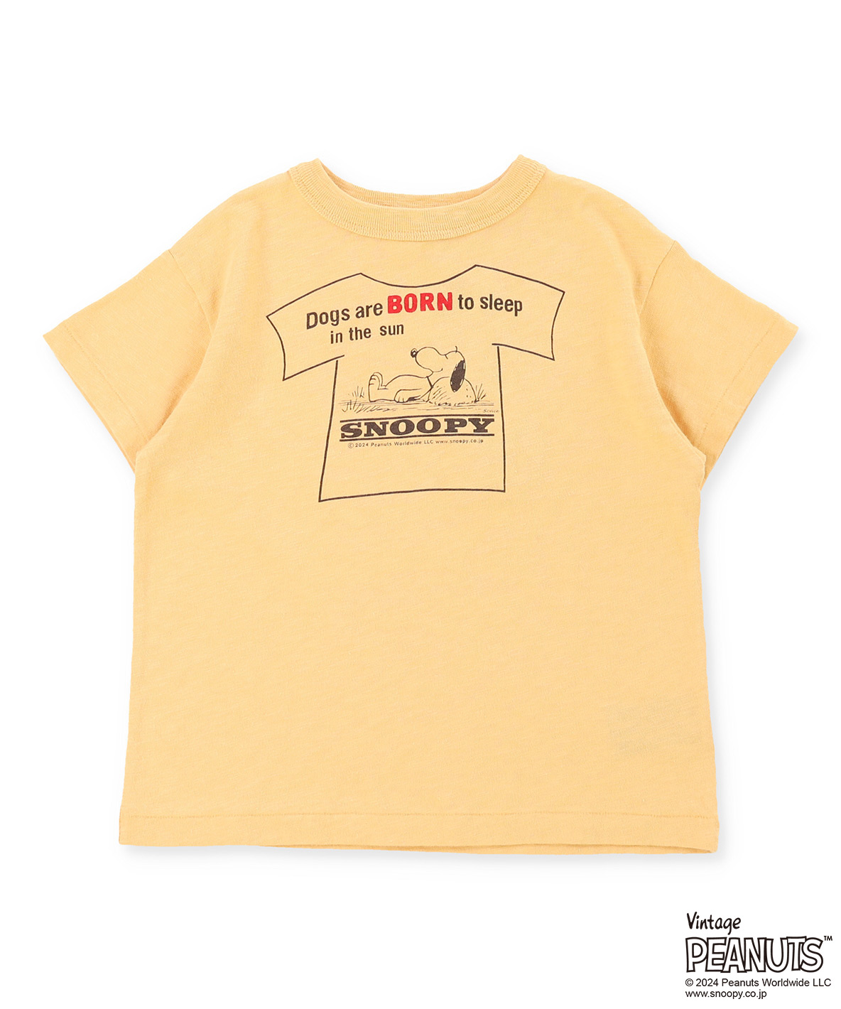 DENIMDUNGAREE デニムダンガリー DENIM DUNGAREE ボーダー天竺 SNOOPY Tシ イエロー 100 DENIMDUNGAREE デニムダンガリー DENIM DUNGAREE ボーダー天竺 SNOOPY Tシ イエロー 100