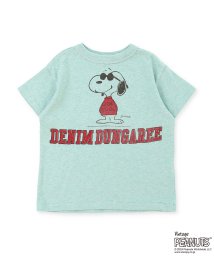 DENIM DUNGAREE(デニムダンガリー)/SNOOPY サングラス Tシャツ/ライトグリーン