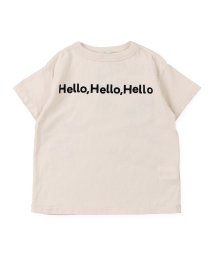 DENIM DUNGAREE(デニムダンガリー)/ビンテージ天竺 HELLO Tシャツ/ライトピンク