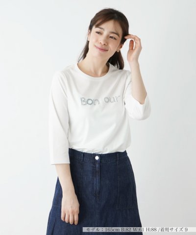 ロゴ刺繍Ｔシャツ【Leilian WHITE LABEL】