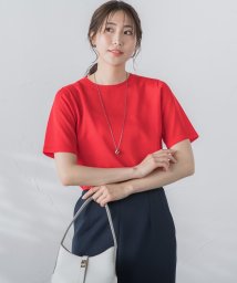 LAUTREAMONT(ロートレアモン)/【WEB限定】【3サイズ】5分袖ニットTシャツ≪洗濯機で洗える≫/レッド