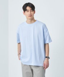 green label relaxing(グリーンレーベルリラクシング)/【WEB限定】＜GLR or＞ドライクリーン ルーズ Tシャツ －吸水速乾・抗菌－/LT.BLUE