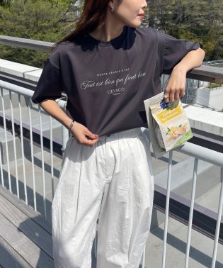 fredy emue/【GEVACO/ゲバコ】バックスリットフロントプリントTシャツ/506082422