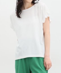 Honeys(ハニーズ)/袖タックＴシャツ Tシャツ カットソー きれいめ レディース 半袖 おしゃれ 人気 綿 /オフホワイト