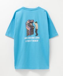 MAC HOUSE(men)(マックハウス（メンズ）)/VISION STREET WEAR ヴィジョンストリートウェア アーケードゲームプリントTシャツ 4505014/サックス