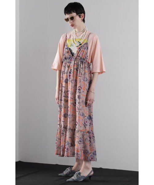 コズミックプリントキャミワンピース ／着用サイズ：