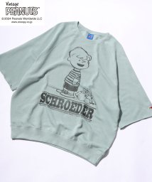 salong hameu/【Salong hameu】FRUIT OF THE LOOM×PEANUTS コラボ ワンポイント スヌーピーヴィンテージキャラクタープリント 半袖スウェット/506093287