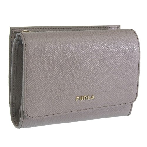 FURLA(フルラ)/FURLA フルラ CLASSIC M TRI FOLD WALLET クラシック 三つ折り 財布 Mサイズ レザー/グレー