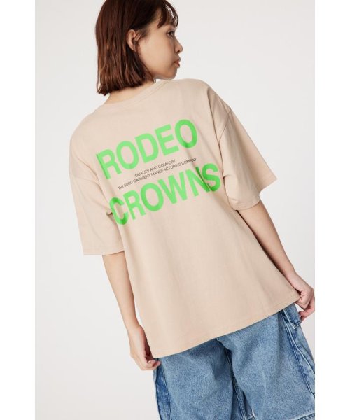 RODEO CROWNS WIDE BOWL(ロデオクラウンズワイドボウル)/COLOR BACK LOGO Tシャツ/L/BEG1