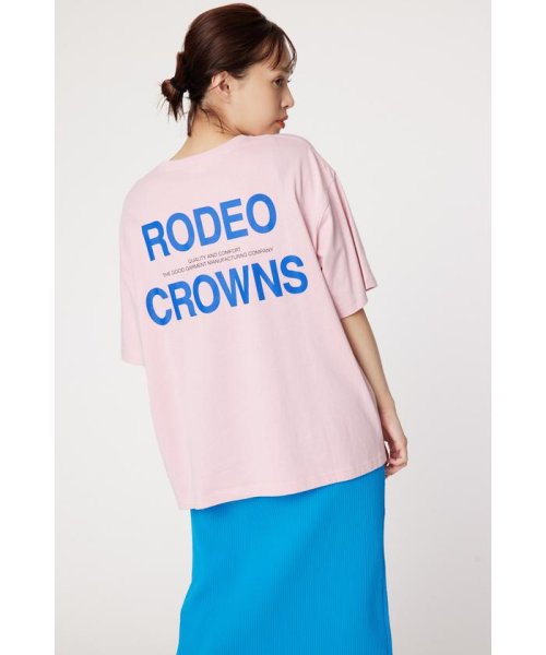 RODEO CROWNS WIDE BOWL(ロデオクラウンズワイドボウル)/COLOR BACK LOGO Tシャツ/L/PNK1