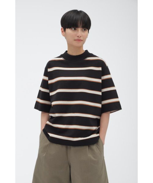 MHL.(エムエイチエル)/OUTLINE STRIPE JERSEY/CHARCOAL3