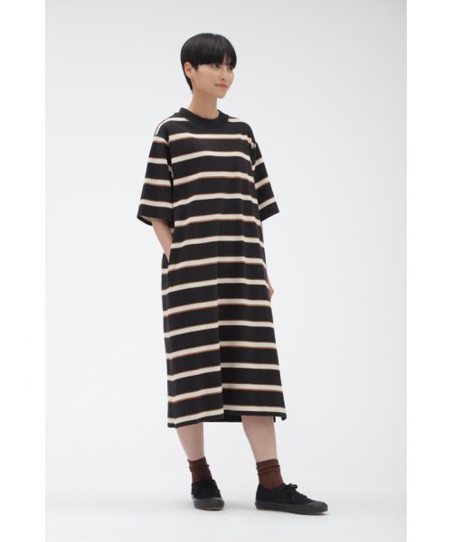 MHL.(エムエイチエル)/6月上旬－下旬 OUTLINE STRIPE JERSEY/CHARCOAL3