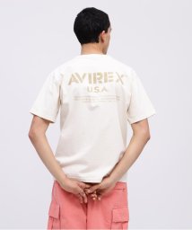 AVIREX(AVIREX)/MIL. STENCIL OFFICIAL LOGO T－SHIRT / ミリタリー ステンシル オフィシャルロゴ Tシャツ /ナチュラル4