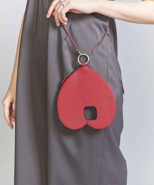 BEAUTY&YOUTH UNITED ARROWS(ビューティーアンドユース　ユナイテッドアローズ)/＜ajew＞dress HEART チェーン ストラップ iPhone15Proケース/RED