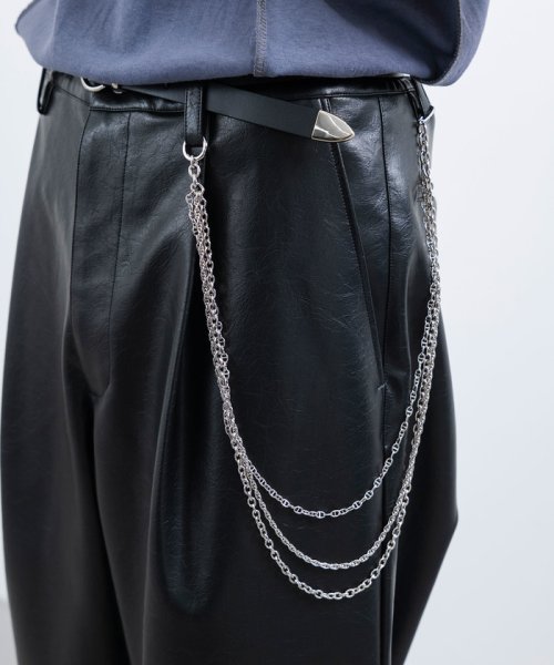 JUNRed(ジュンレッド)/ital. from JUNRed / 2way triple wallet chain/シルバー（93）