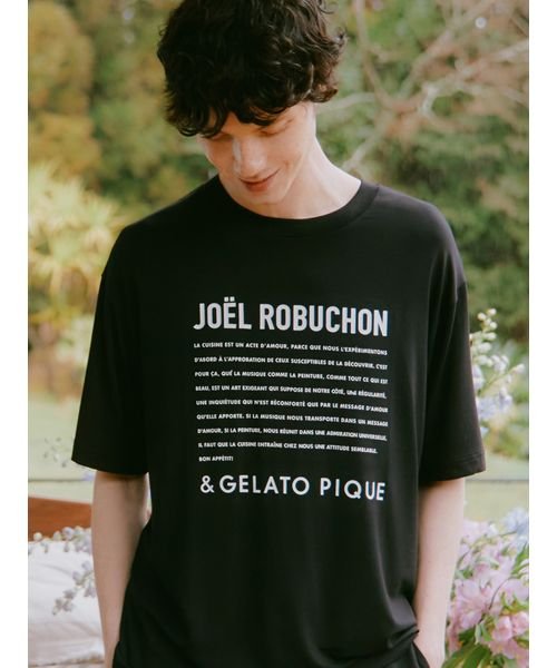 GELATO PIQUE HOMME(GELATO PIQUE HOMME)/【JOEL ROBUCHON】【HOMME】レーヨンロゴTシャツ/BLK