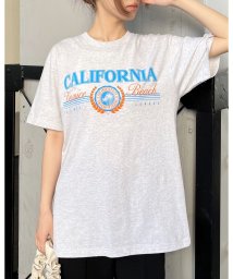 RAD CHAMP(ラッドチャンプ)/CALIFORNIA Venice Beach デザインプリントTシャツ/ライトベージュ