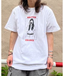 Spiritoso(スピリトーゾ)/SHUTTER CHANCE　 デザインプリントTシャツ/ホワイト